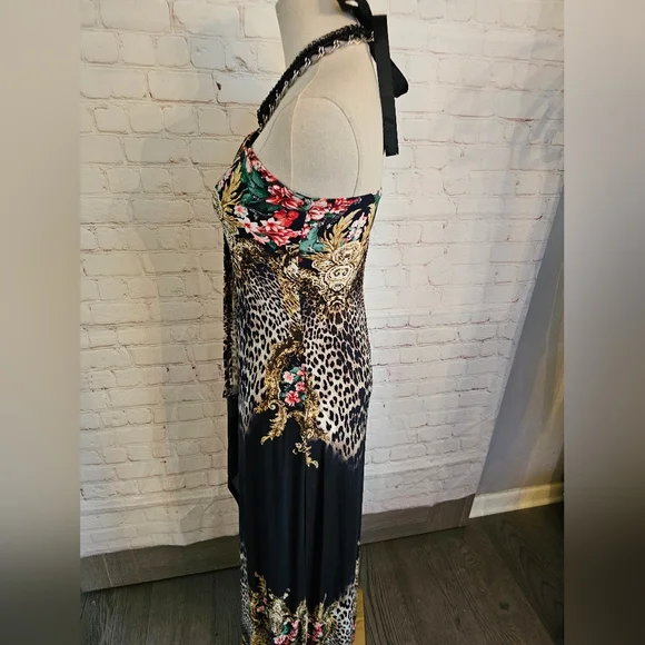 S Twelve Floral & Animal Print Maxi Dress | Navy | Small | NWOT - Picture 4 of 11